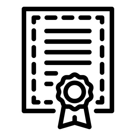 Academic degree icon, outline styleのイラスト素材