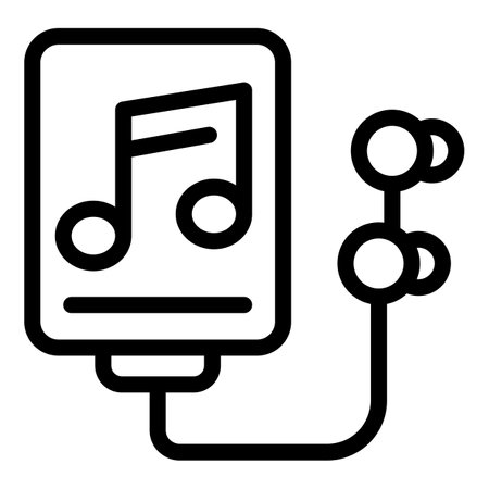 Music player icon, outline styleのイラスト素材