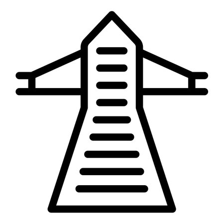 Electric tower consumption icon, outline styleのイラスト素材