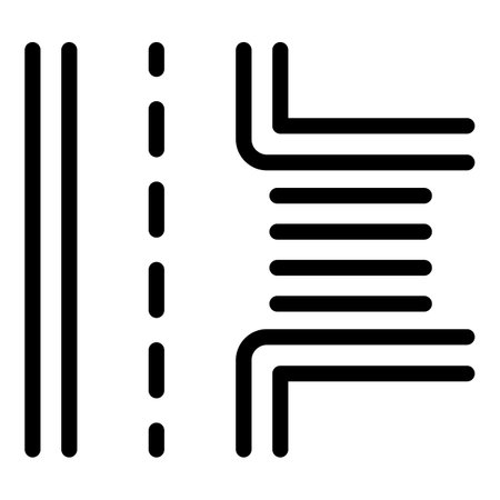 Highway icon, outline styleのイラスト素材