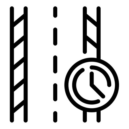 Highway timer icon, outline styleのイラスト素材
