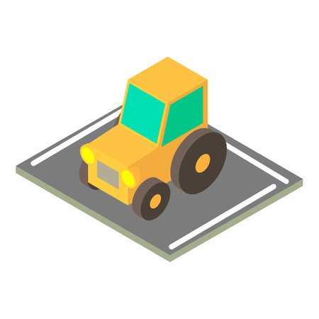 Tractor icon, isometric styleのイラスト素材