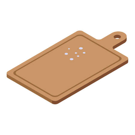 Kitchen cutting board icon, isometric styleのイラスト素材