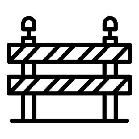 Builder barrier icon, outline styleのイラスト素材