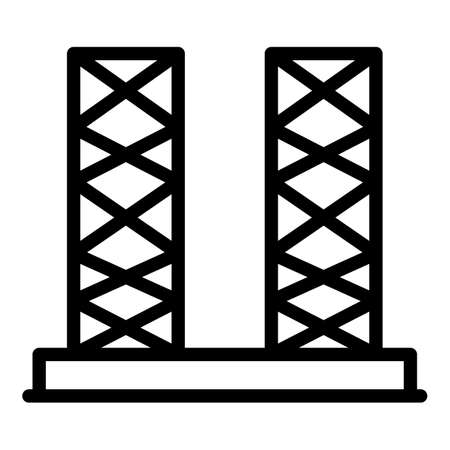 Builder pillar icon, outline styleのイラスト素材