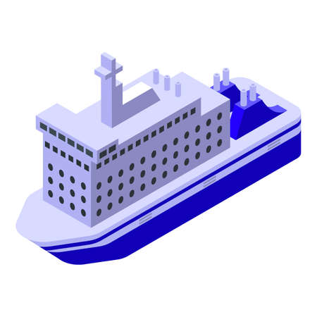 Ferry icon, isometric styleのイラスト素材