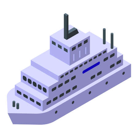 Ferry passenger icon, isometric styleのイラスト素材