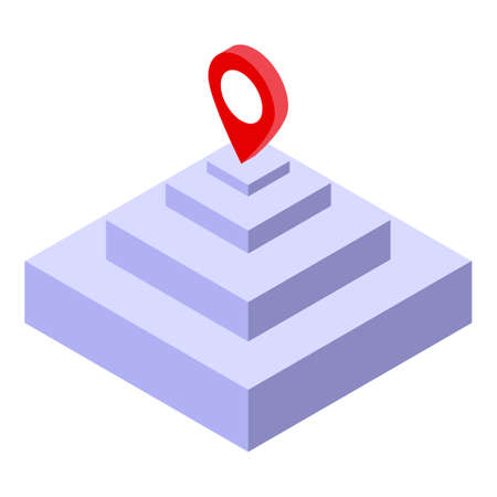 Organization hierarchy icon, isometric styleのイラスト素材