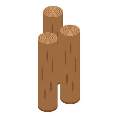 Forest wood icon, isometric styleのイラスト素材