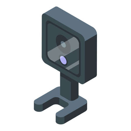 Smart video camera icon, isometric styleのイラスト素材