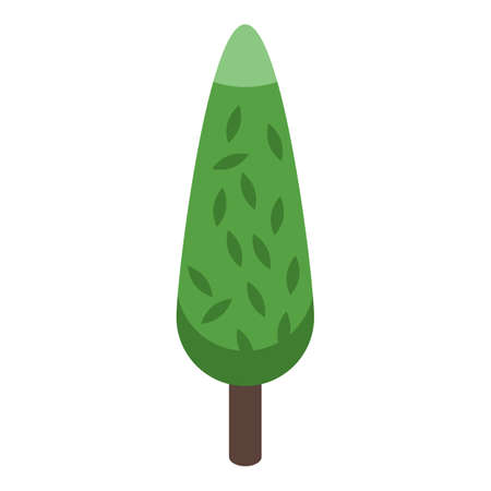 Decoration tree icon, isometric styleのイラスト素材