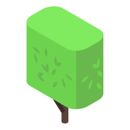 Forest tree icon, isometric styleのイラスト素材