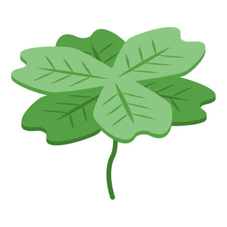 Grass clover icon, isometric styleのイラスト素材