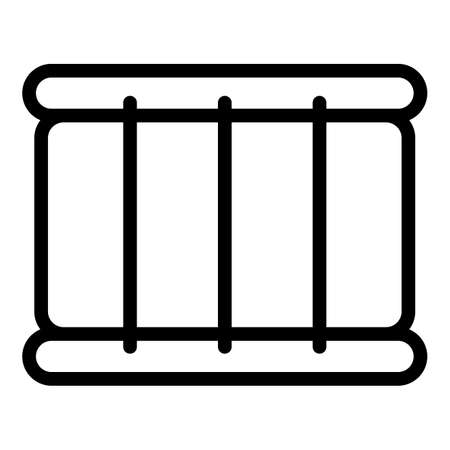 Concert drum icon, outline styleのイラスト素材
