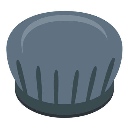 Grey protective hat icon, isometric styleのイラスト素材