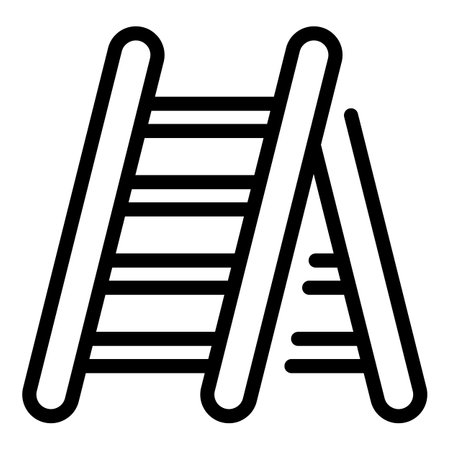Worker ladder icon, outline styleのイラスト素材