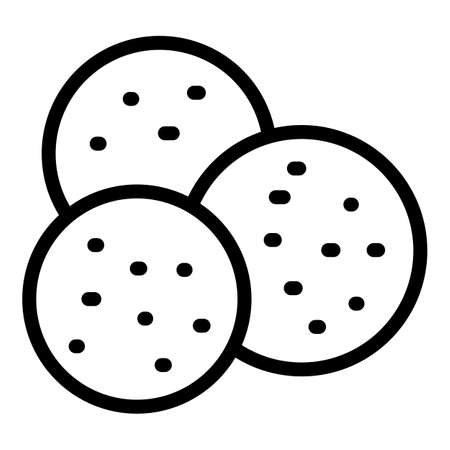 Grill falafel icon, outline styleのイラスト素材