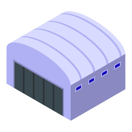 Airport building icon, isometric styleのイラスト素材