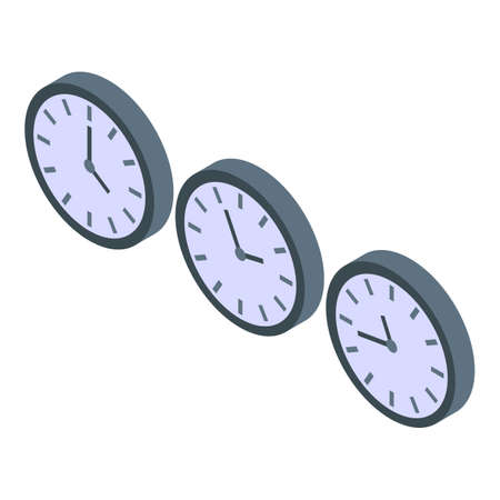 Airport watches icon, isometric styleのイラスト素材