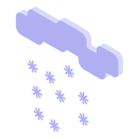 Snow weather icon, isometric styleのイラスト素材