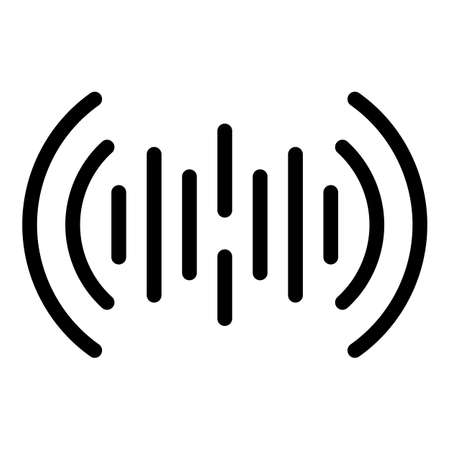 Speaker voice wave icon, outline styleのイラスト素材