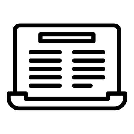 Contact files icon, outline styleのイラスト素材