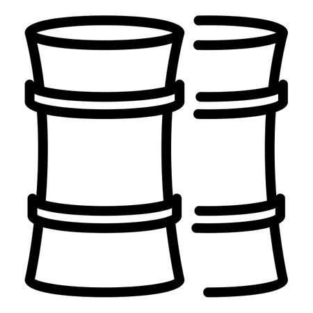 Pilates fitness icon, outline styleのイラスト素材