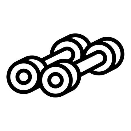 Pilates dumbbells icon, outline styleのイラスト素材