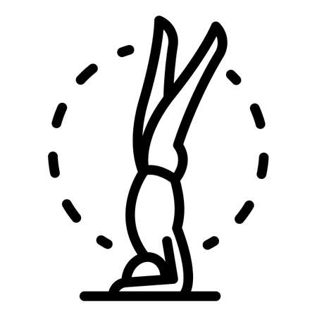 Pilates sport icon, outline styleのイラスト素材