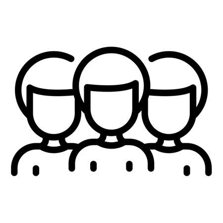 Public group target audience icon, outline styleのイラスト素材