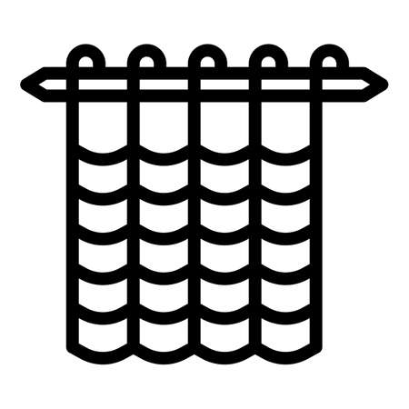Knitting process icon, outline styleのイラスト素材