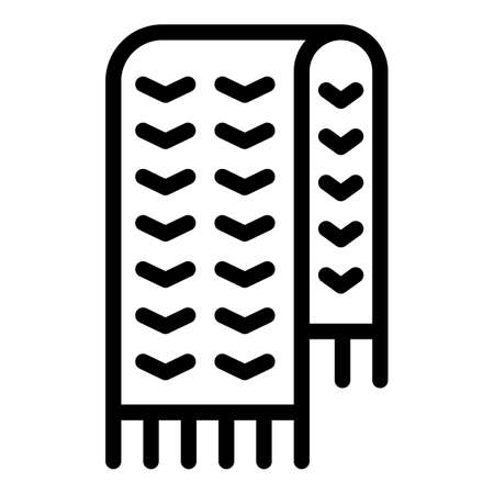 Knitting scarf icon, outline styleのイラスト素材