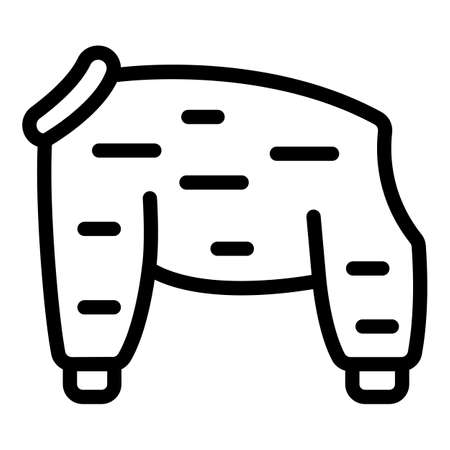 Fashion dog cloth icon, outline styleのイラスト素材