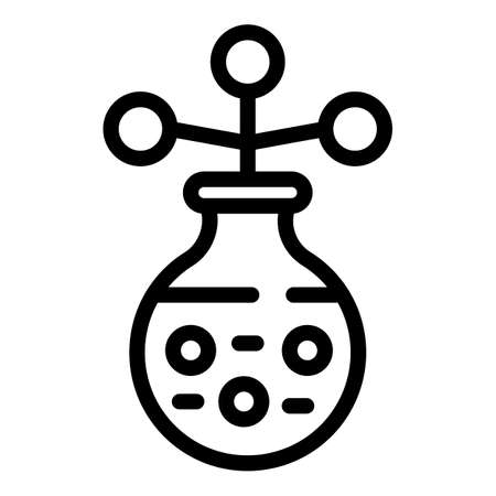 Chemical pot icon, outline styleのイラスト素材