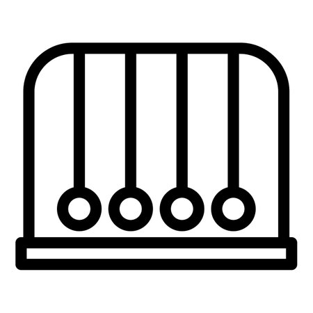 Newton balls icon, outline styleのイラスト素材