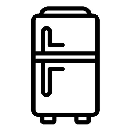 Kitchen fridge icon, outline styleのイラスト素材