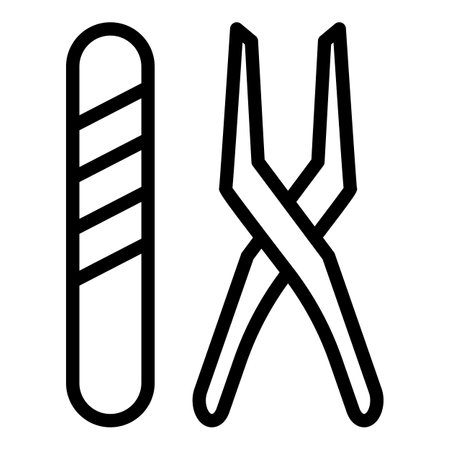 Nails instruments icon, outline styleのイラスト素材