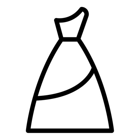 Engagement dress icon, outline styleのイラスト素材