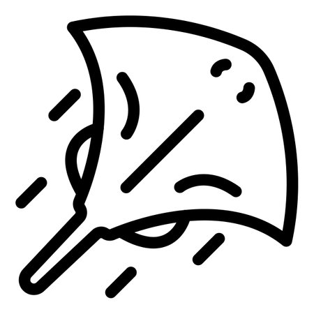 Beach stingray icon, outline styleのイラスト素材