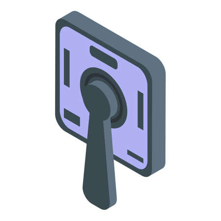 Control breaker icon. Isometric of control breaker vector icon for web design isolated on white backgroundのイラスト素材