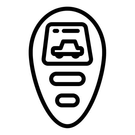 Remote car key icon. Outline remote car key vector icon for web design isolated on white backgroundのイラスト素材