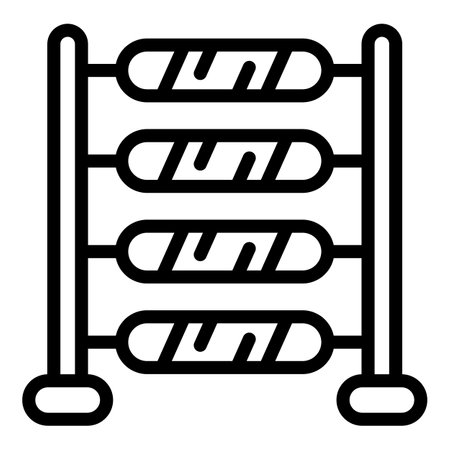 Loom machine icon. Outline loom machine vector icon for web design isolated on white backgroundのイラスト素材