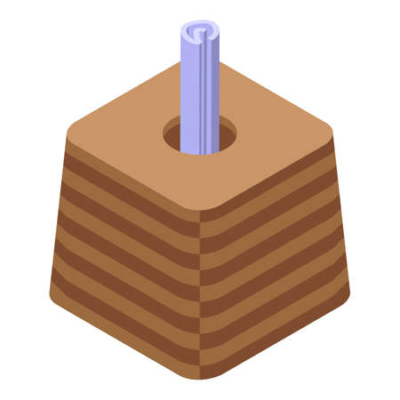 Dinner table tissue icon. Isometric of Dinner table tissue vector icon for web design isolated on white backgroundのイラスト素材