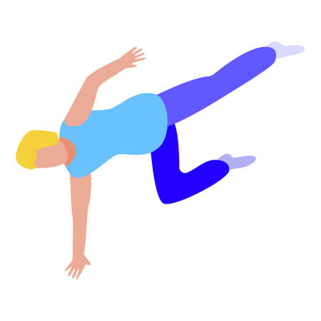 Pilates one hand icon. Isometric of Pilates one hand vector icon for web design isolated on white backgroundのイラスト素材