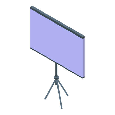 Screen desk icon. Isometric of Screen desk vector icon for web design isolated on white backgroundのイラスト素材