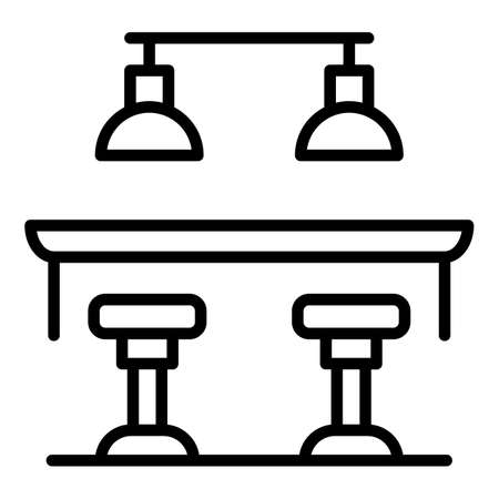 Club counter icon. Outline Club counter vector icon for web design isolated on white backgroundのイラスト素材