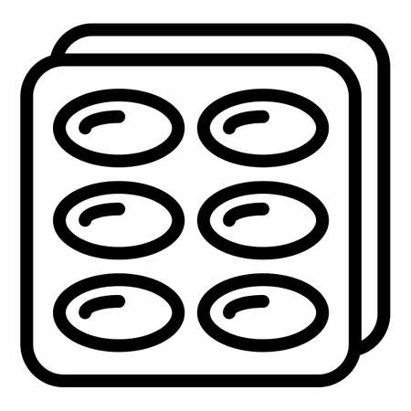 Cough tablet icon. Outline cough tablet vector icon for web design isolated on white backgroundのイラスト素材