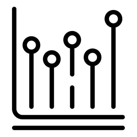 Report chart icon. Outline report chart vector icon for web design isolated on white backgroundのイラスト素材