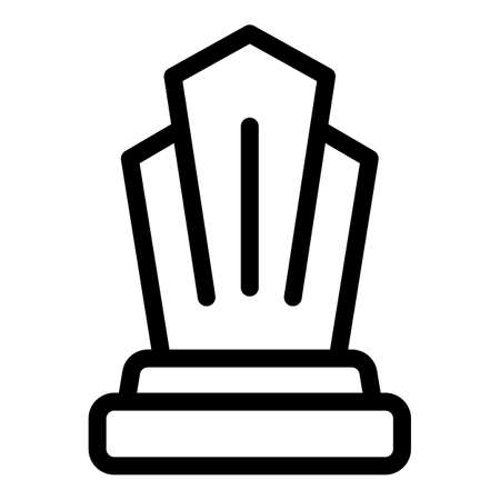 Victory cup icon. Outline Victory cup vector icon for web design isolated on white backgroundのイラスト素材