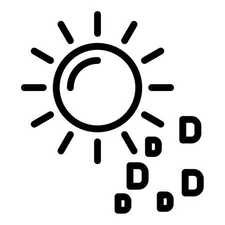 Light vitamin icon. Outline light vitamin vector icon for web design isolated on white backgroundのイラスト素材